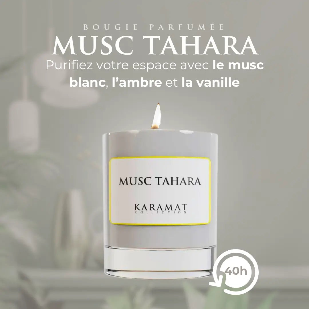 bougie parfumée Musc Tahara – Pureté Enveloppante
