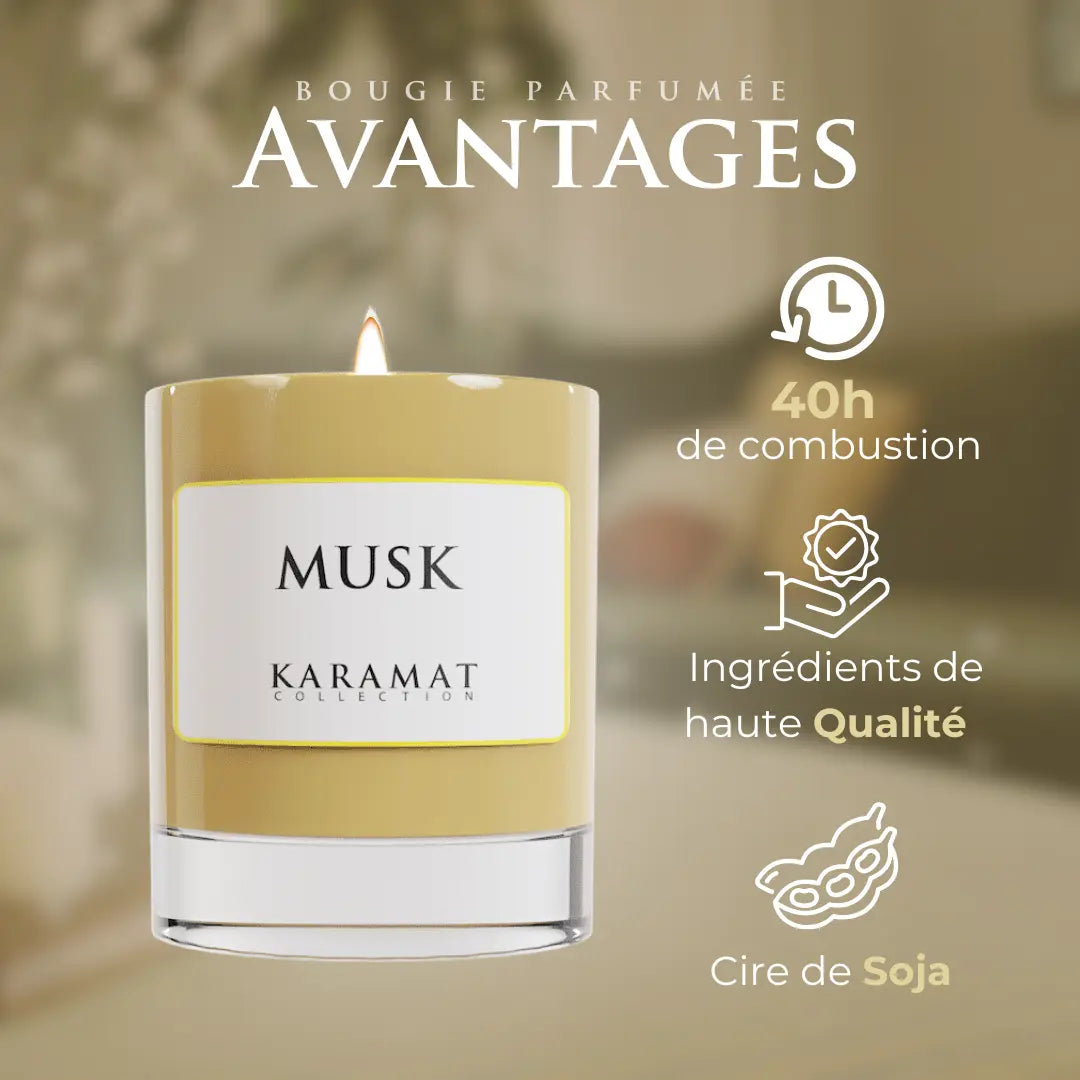 Bougie Parfumée Musk – Subtilité Musquée
