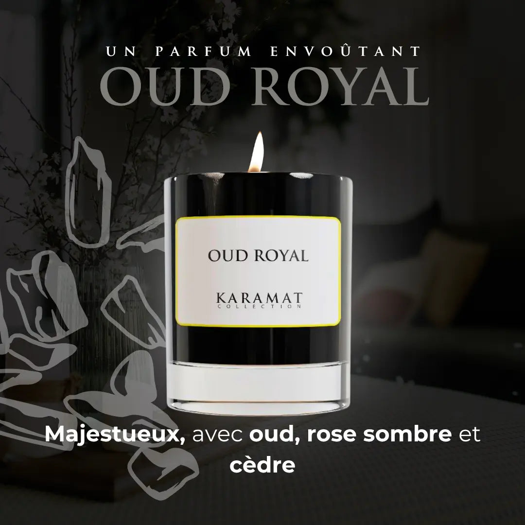 bougie parfumée Oud Royal – Majesté Orientale