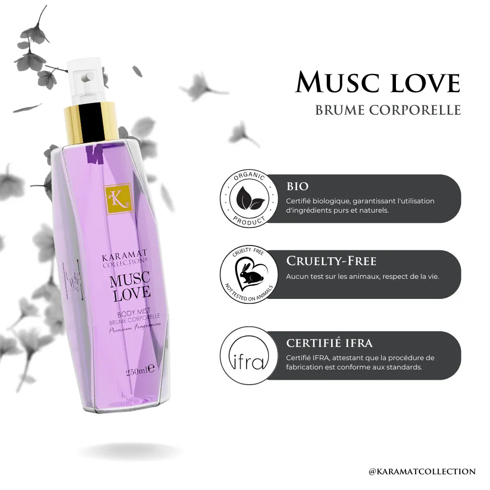 MUSC LOVE Brume Corporelle 250ml